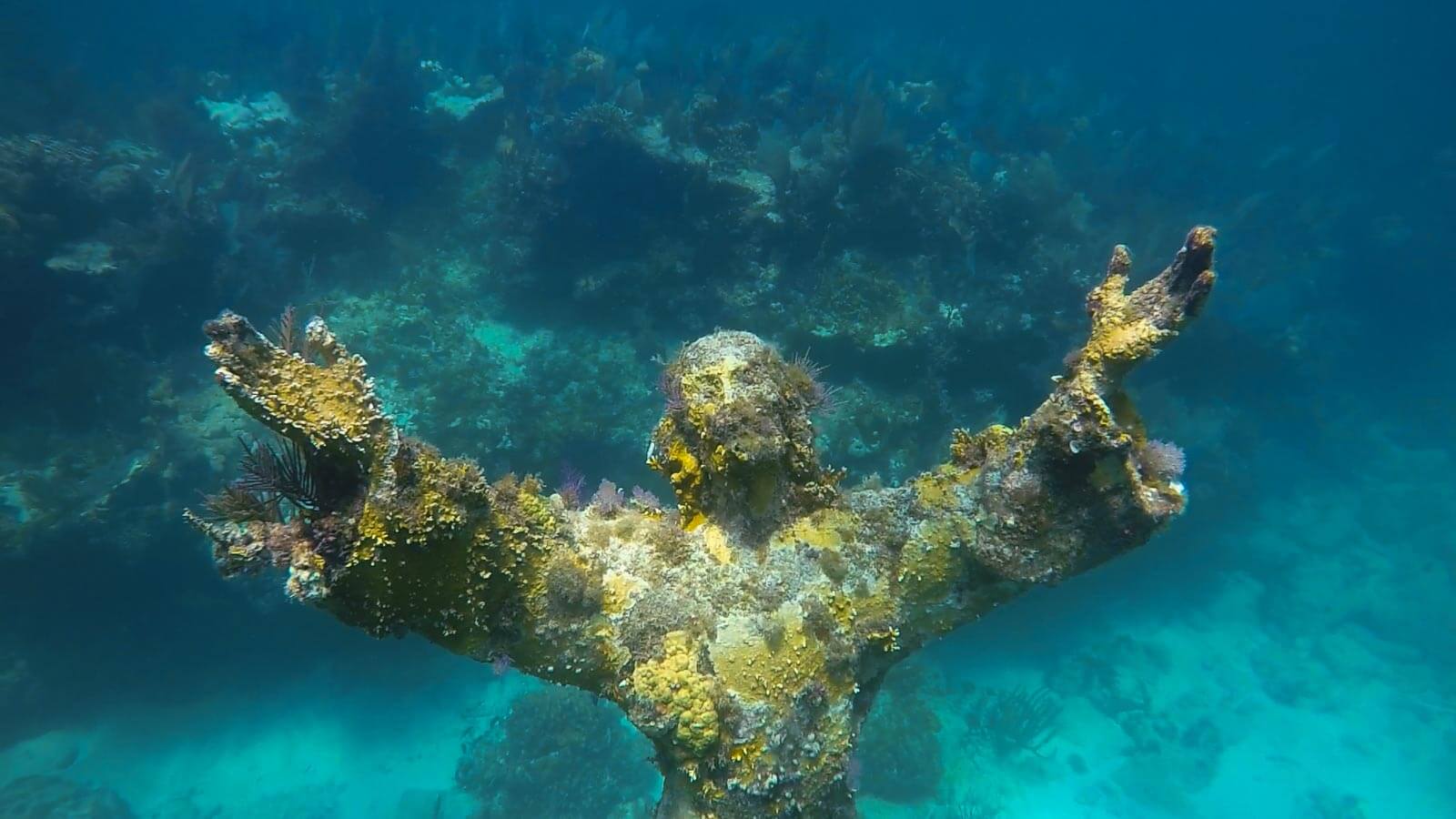 Underwater Christ of the Abyss at John Pennekamp Coral Reef State Park snorkeling tour