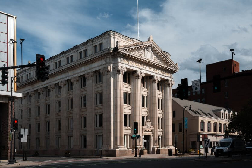 1818 Agriculture National Bank Building in Pittsfield Massachusetts in the Berkshires