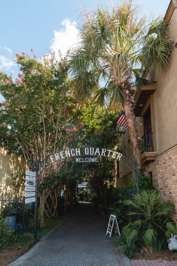 Fairhope French Quarter courtyard in Fairhope Alabama