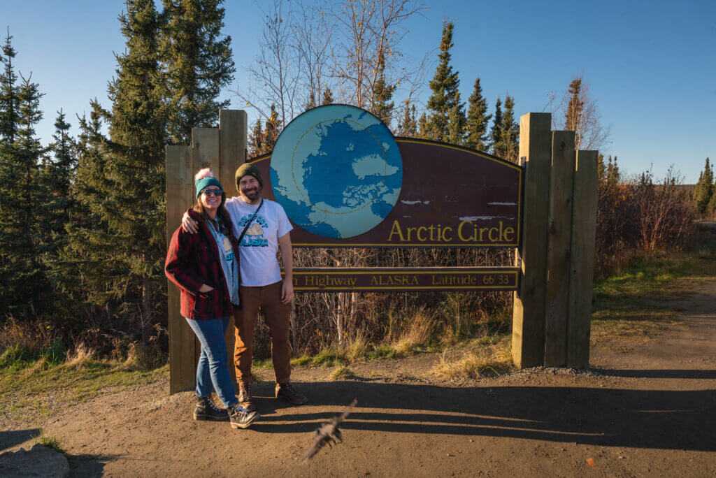 Scott and Megan made it to the Arctic Circle in Alaska
