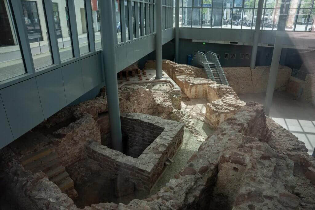 Thermen am Viehmarkt or the Forum Baths Roman Ruins in Trier Germany