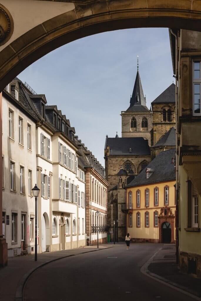 pretty view of Trier in Germany