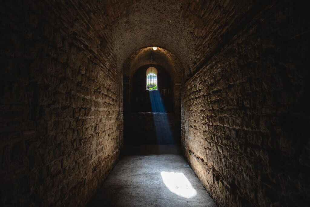 underground tunnels at Kaisertherman the Trier Imperial Baths and Roman Ruins of Germany