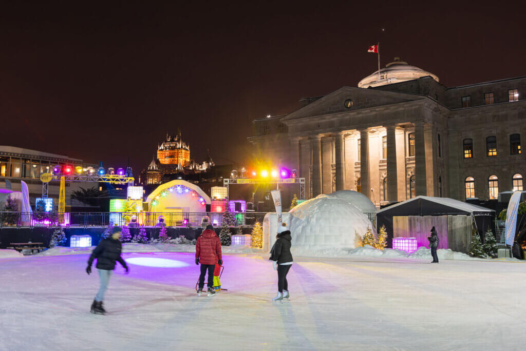 Port of Québec Discoglace in Quebec City in winter