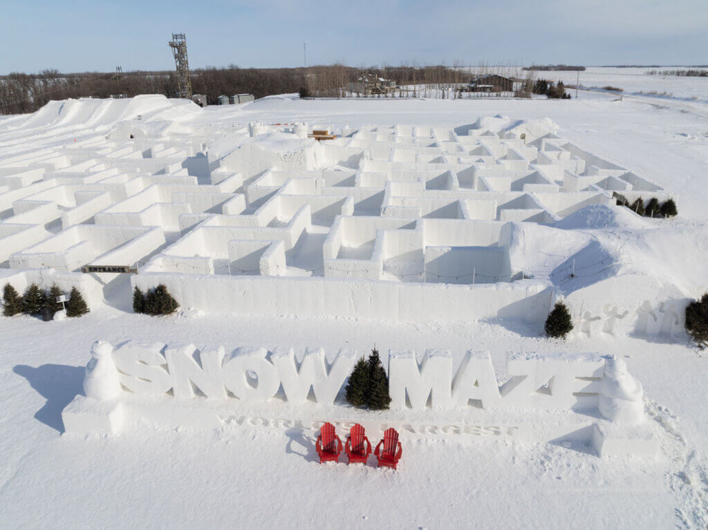 The world's largest snow maze in Manitoba Canada