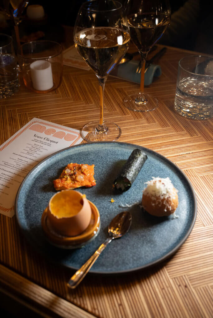 one of our courses at the Raw Almond dining experience in Winnipeg in winter