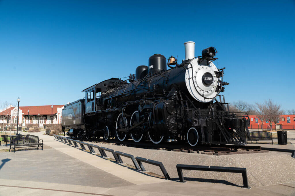 Mercy Train in Depot Park in Downtown Ardmore Oklahoma