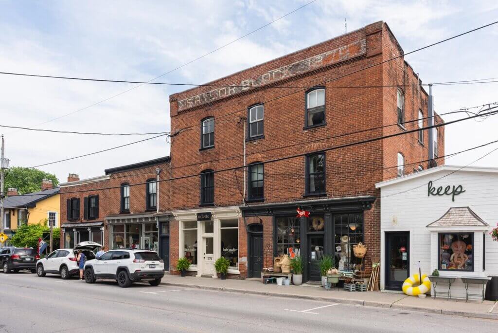 downtown Bloomfield in Prince Edward County Ontario