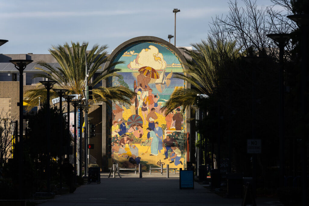 mosaic tile mural at The Promenade in Long Beach California