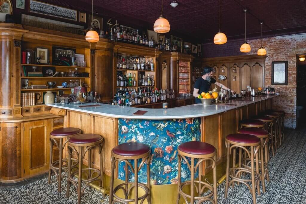 the bar at Russ and Co in downtown Picton Ontario Prince Edward County