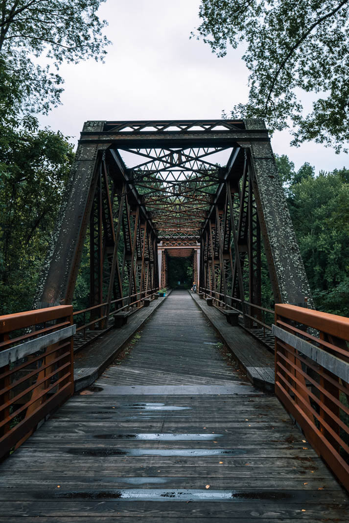 A Quiet Place Bridge along the Wallkill Valley Rail Trail in New Paltz New York