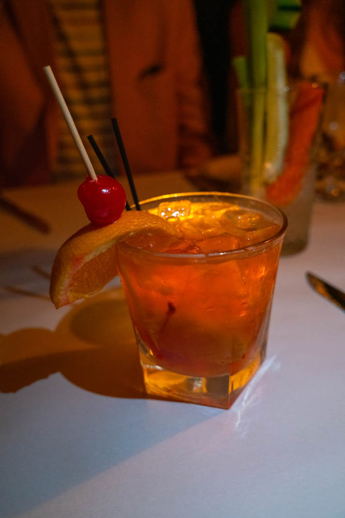 A Wisconsin Old Fashioned cocktail from the Tornado Room Supper Club in Madison