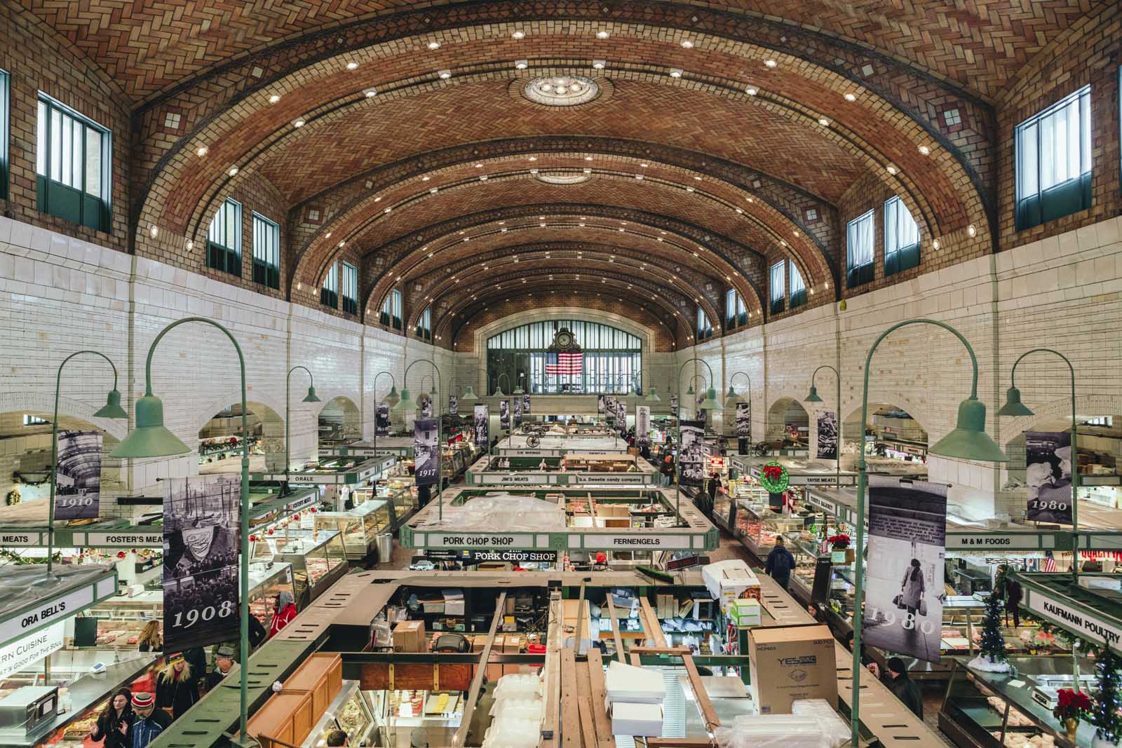 Inside of West Side Market in Ohio City Cleveland Ohio