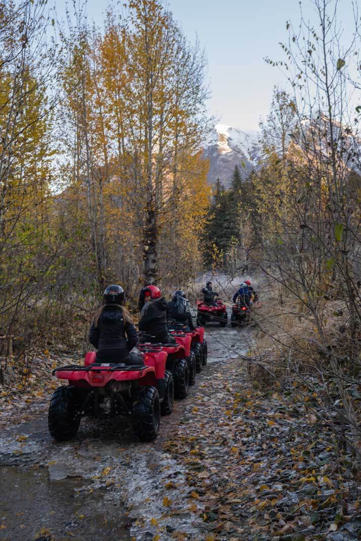 ATV riding in Bird Creek near Girdwood Alaska