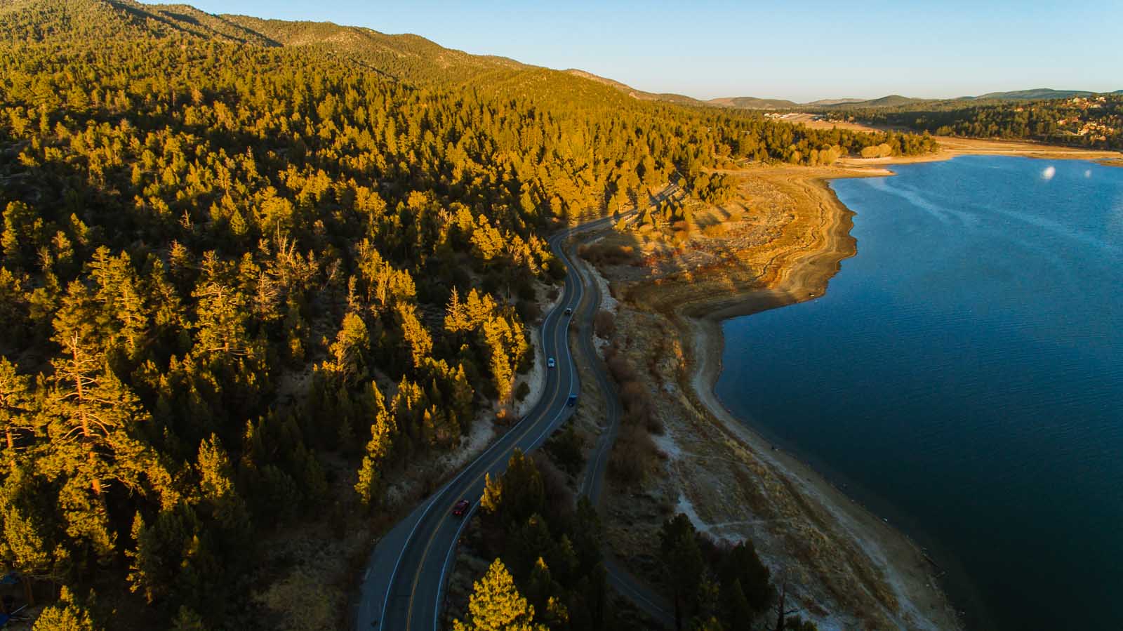 View of Big Bear Lake from Drone