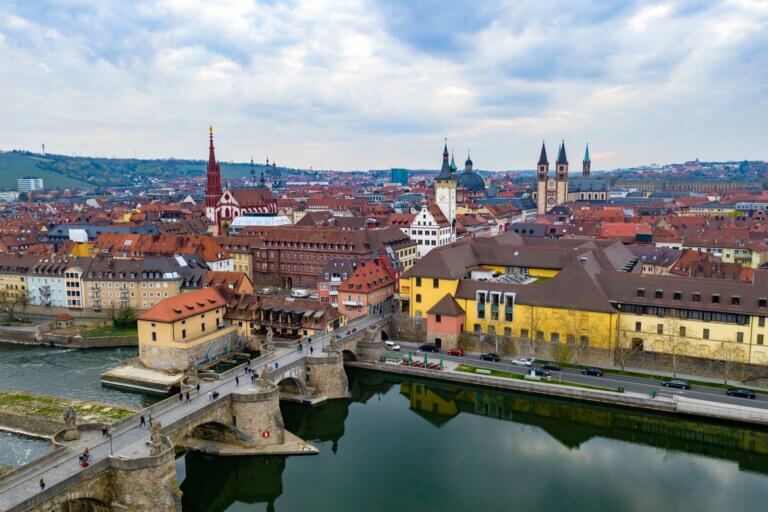 aerial view of Würzburg Germany