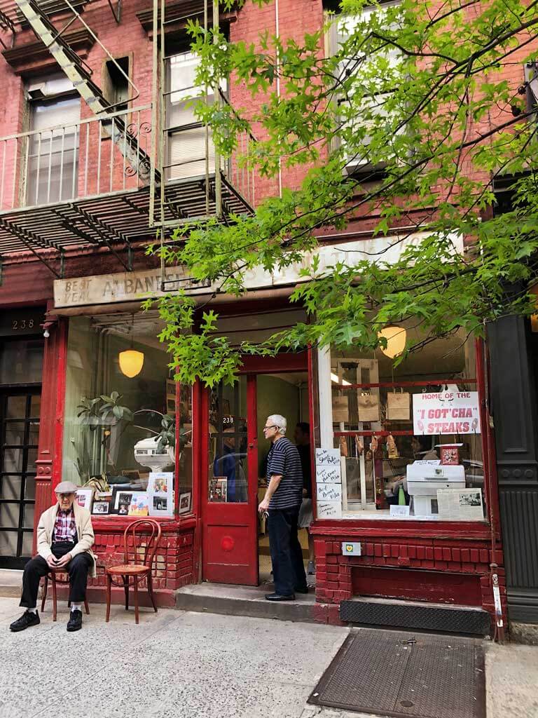 the exterior of Albanese Meats and Poultry in Nolita aka the Meat Shop in the Marvelous Mrs Maisel