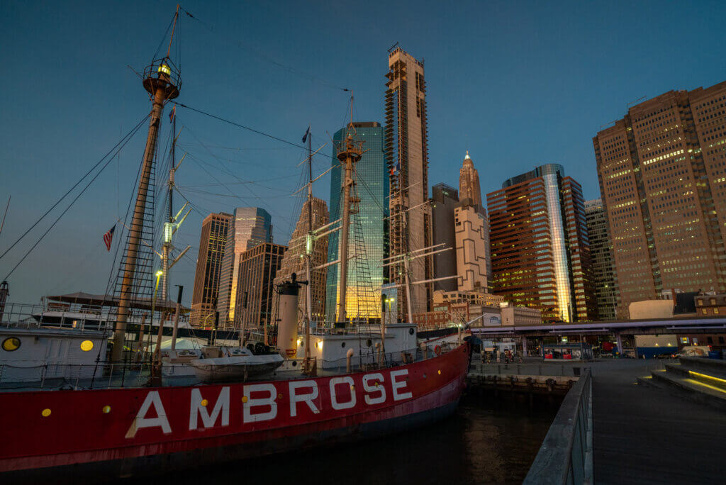 Ambrose ship in South Street Seaport in Lower Manhattan NYC