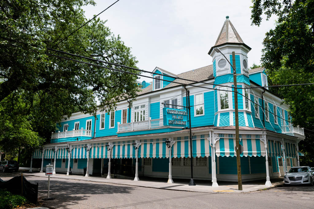 Commanders Palace restaurant in the Garden District in New Orleans