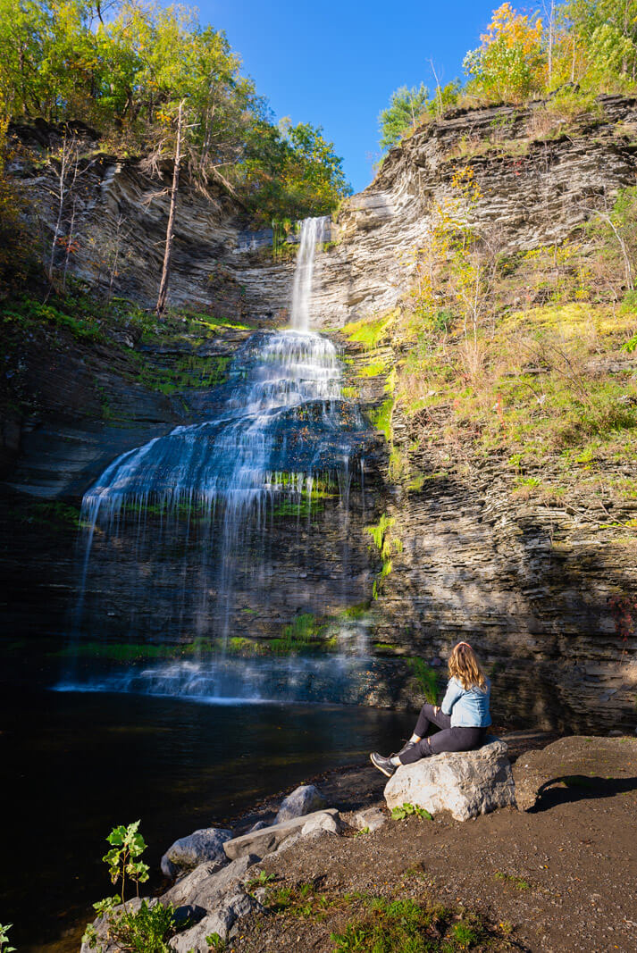 Aunt Sarah Falls near Montour Falls in the Finger Lakes New York