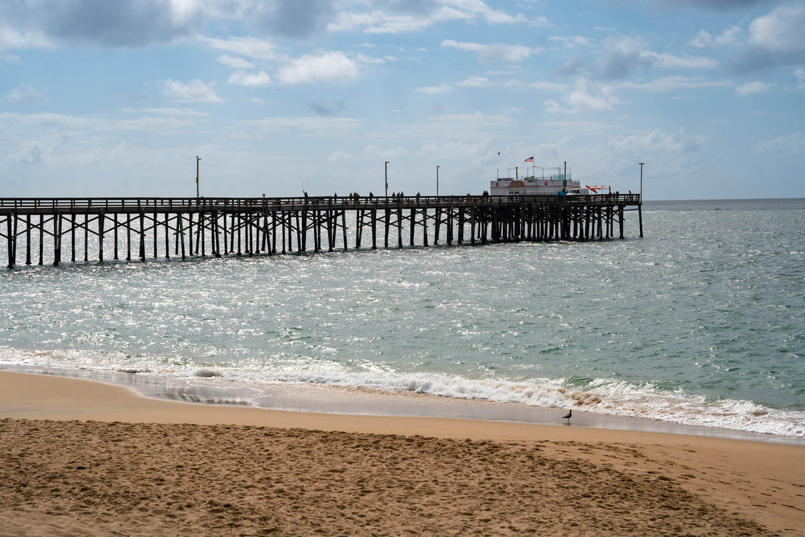 Balboa Pier at Balboa Beach in Newport Beach California