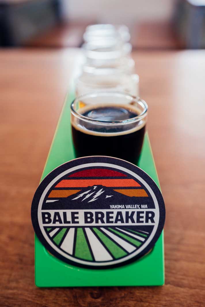 Bale Breaker Brewing tasting flight