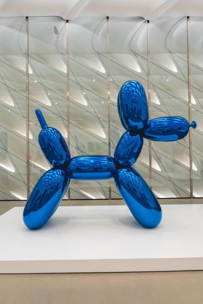 Balloon Dog by Jeff Koons at the Broad in Downtown Los Angeles California