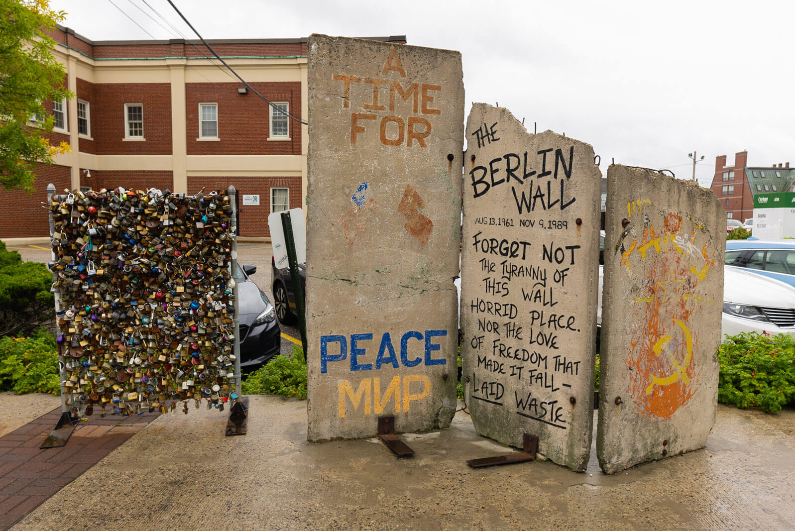 Berlin Wall segments in Portland Maine