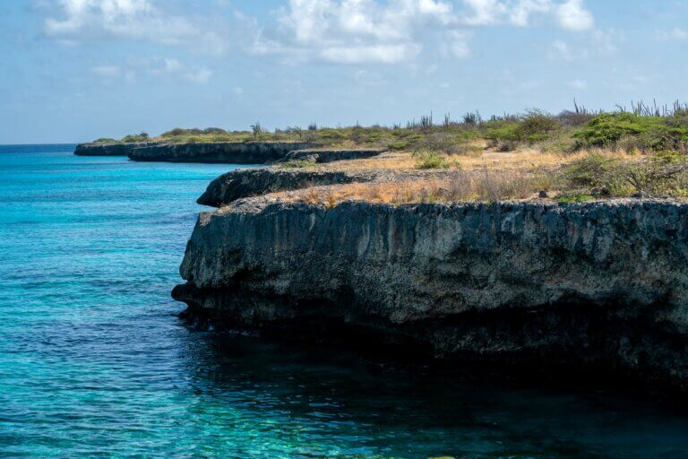 Bise Morto cliffs in Washington-Slagbaai National Park in Bonaire