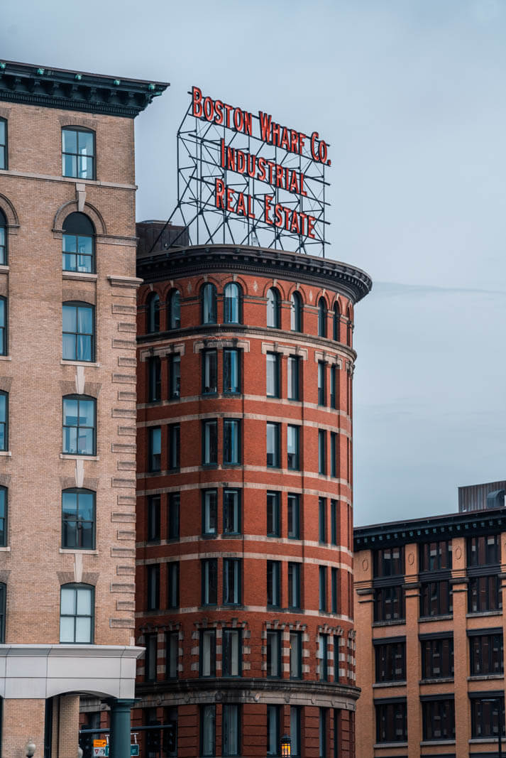 Boston Wharf Co historic building in Boston MA