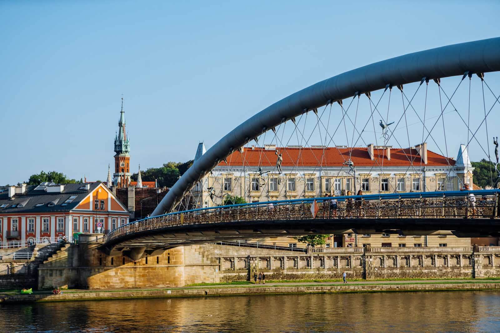 St. Joseph in Podgórze and bridge in Krakow