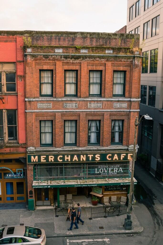 Merchants Cafe in Seattle Washington Pioneer Square the oldest restaurant in Seattle