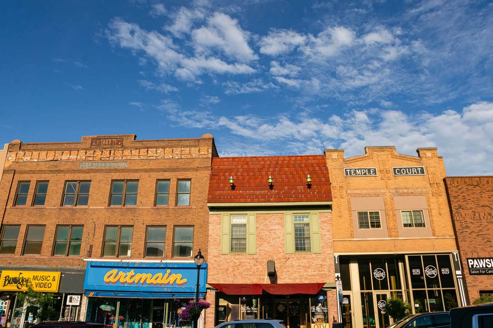 Buildings in downtown Minot North Dakota