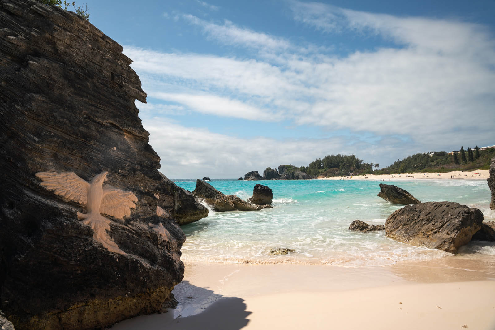 Butt's Beach along the South Shore Park near Horseshoe Bay Beach in Bermuda a pink sand beach