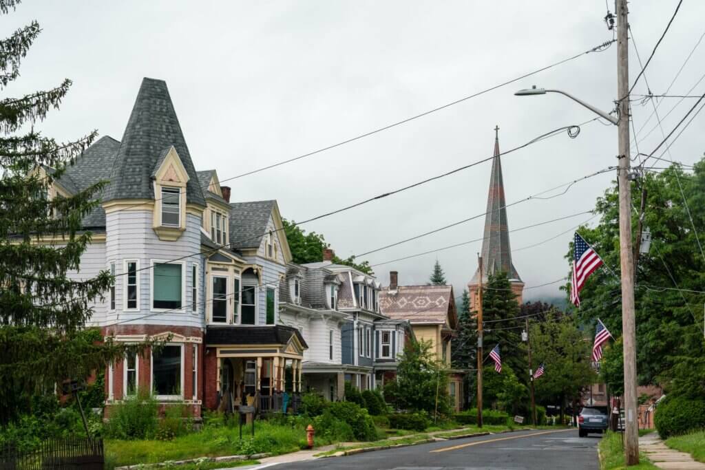 Cady Hill Historical District in North Adams Massachusetts in the Berkshires