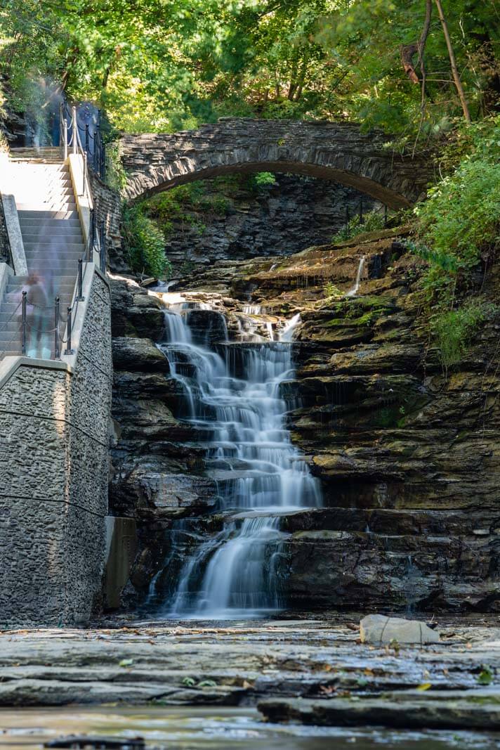 Cascadilla Gorge Trail waterfalls in Ithaca New York