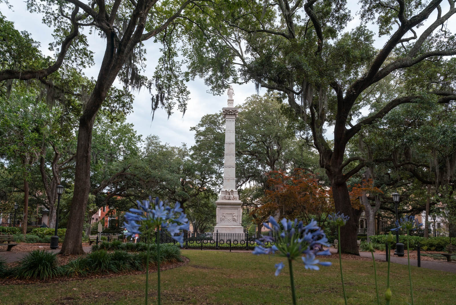 Casimir Pulaski monument in Monterey Square in Savannah