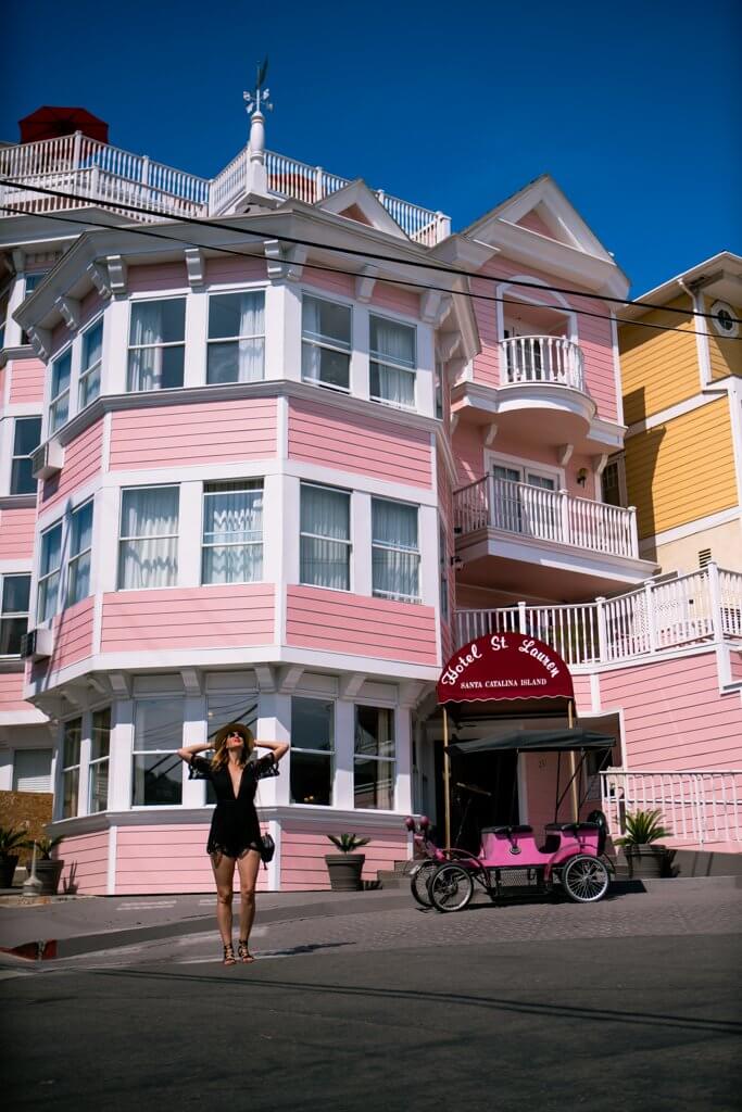 Catalina island pink hotel st lauren