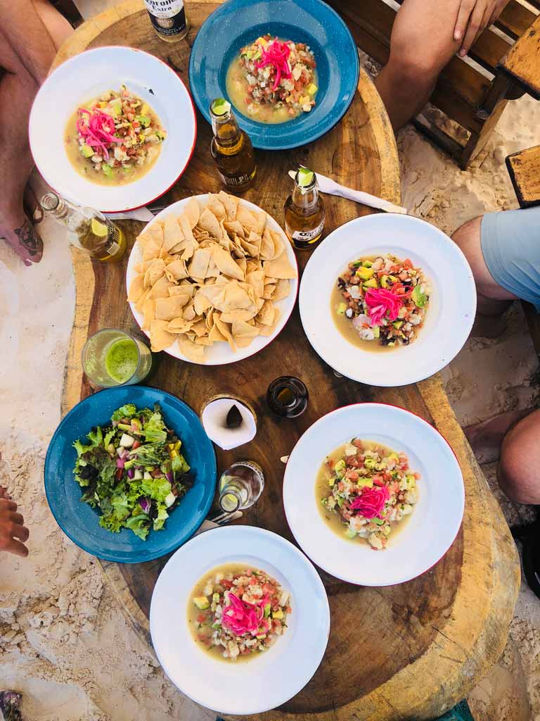 Ceviche in Tulum Mexico