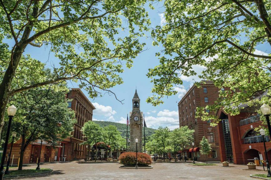 Clock Tower in Downtown Corning NY