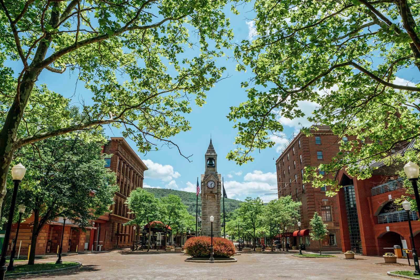 Clock Tower in Downtown Corning NY