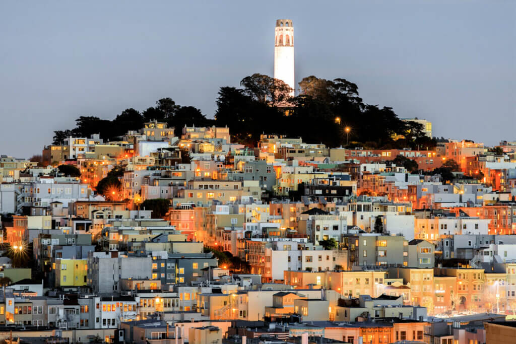Coit-Tower-on-Telegraph-Hill-in-San-Francisco-California