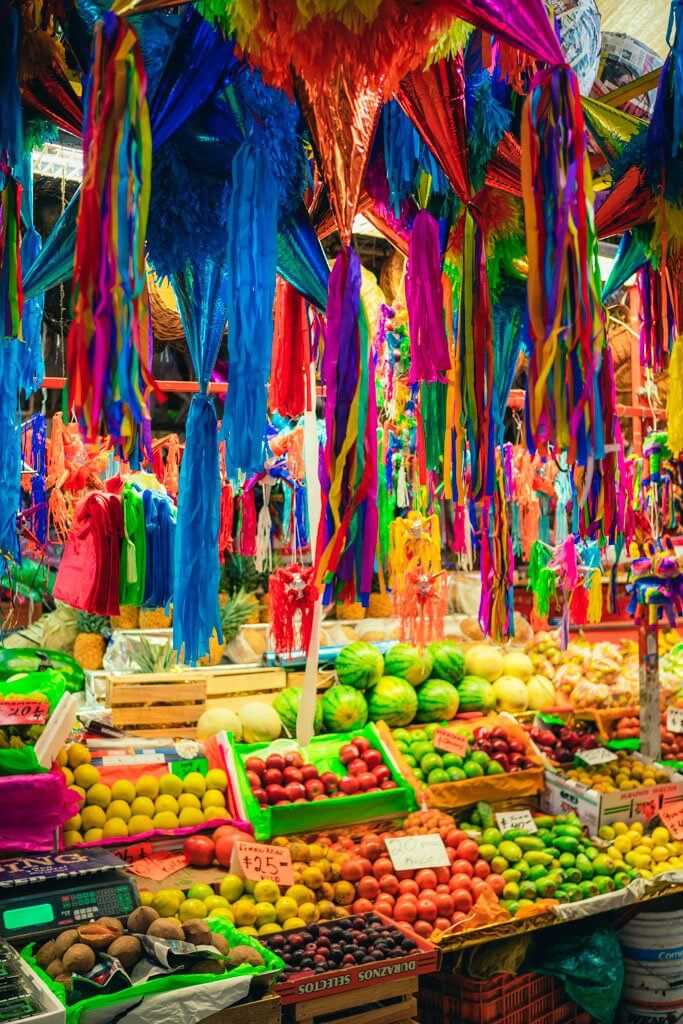 Colorful Market in Mexico City