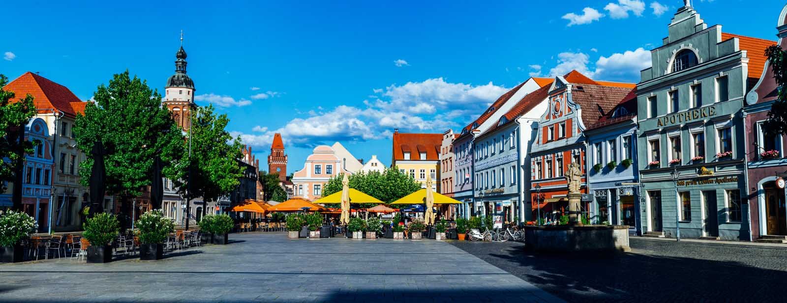 Cottbus Germany Altmarkt panoramic photo