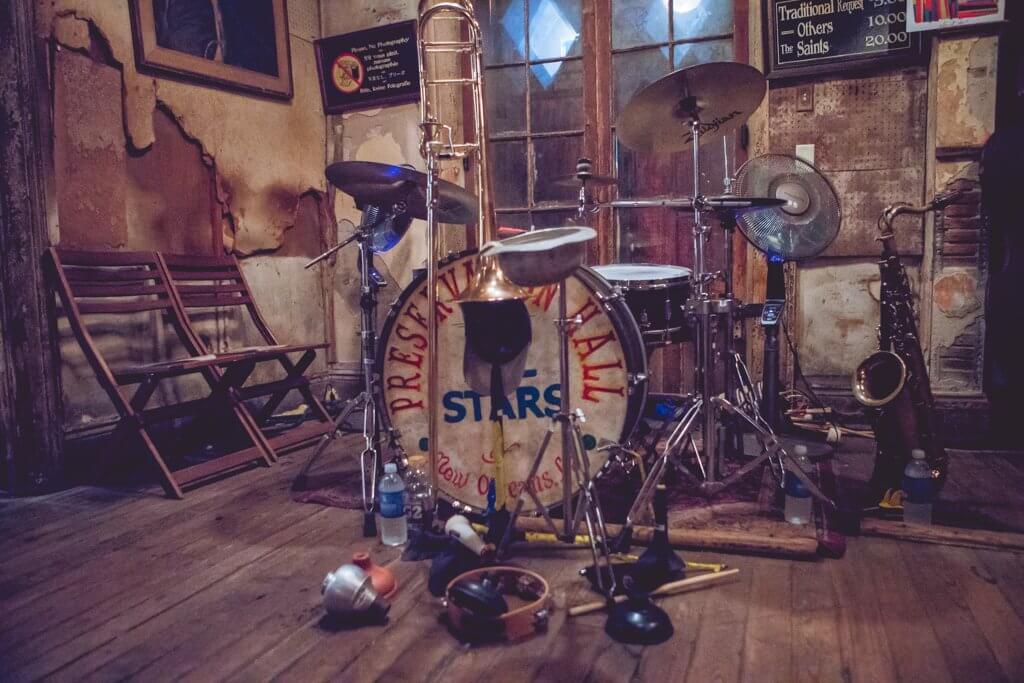 Preservation Hall jazz club in the French Quarter of New Orleans