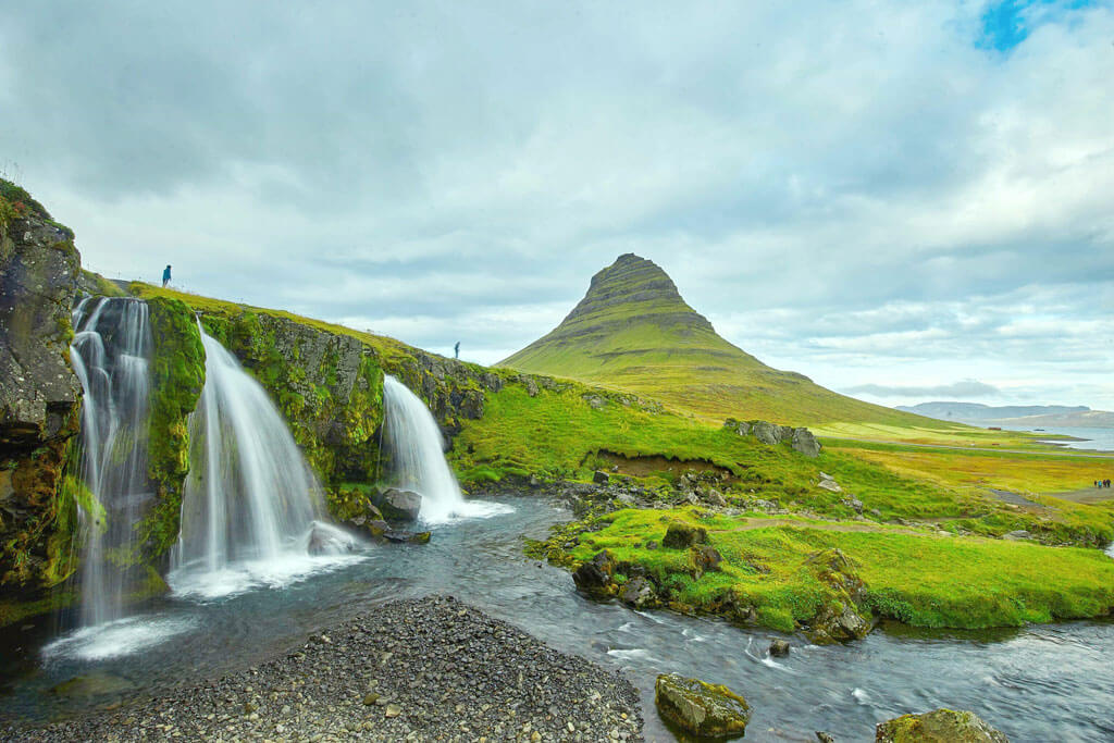 Kirkjufell Mountain and waterfall Iceland