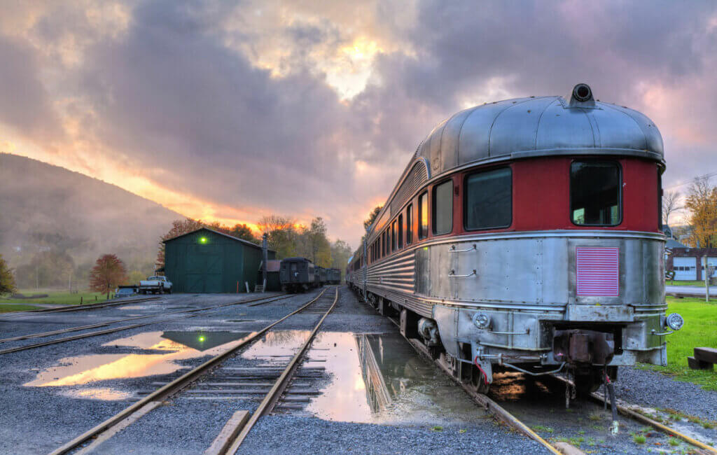 Delaware-&-Ulster-Railroad in-Arkville-New-York-near-Roxbury-in-the-Catskills