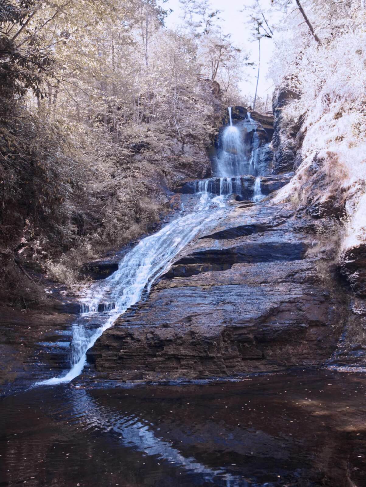 Dingmann_waterfall in Pennsylvania near Milford and Delaware Water Gap