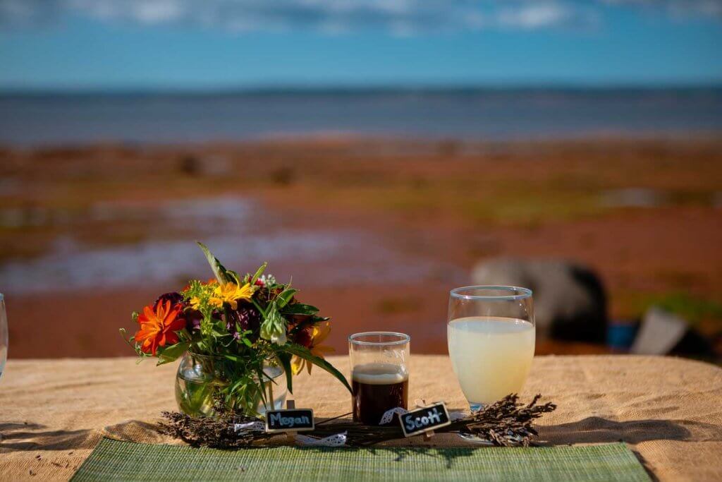 our setting at Dining on the Ocean Floor at the Bay of Fundy in Nova Scotia