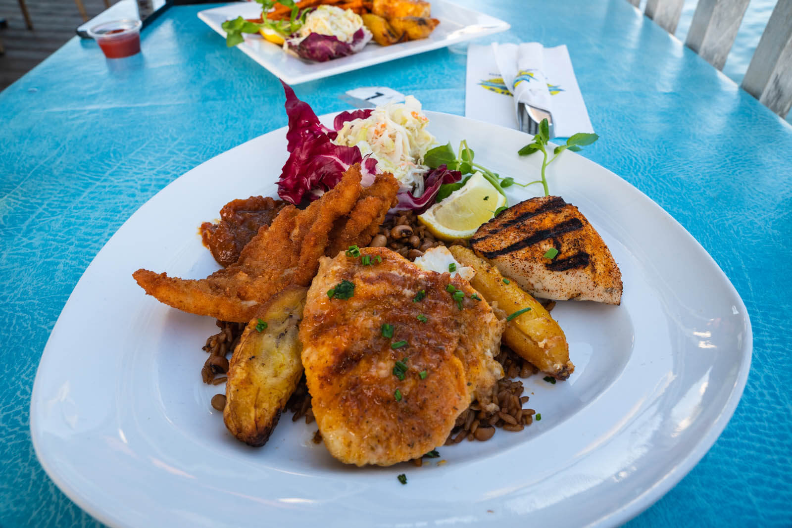 Dinner at Wahoos Bistro at St Georges in Bermuda